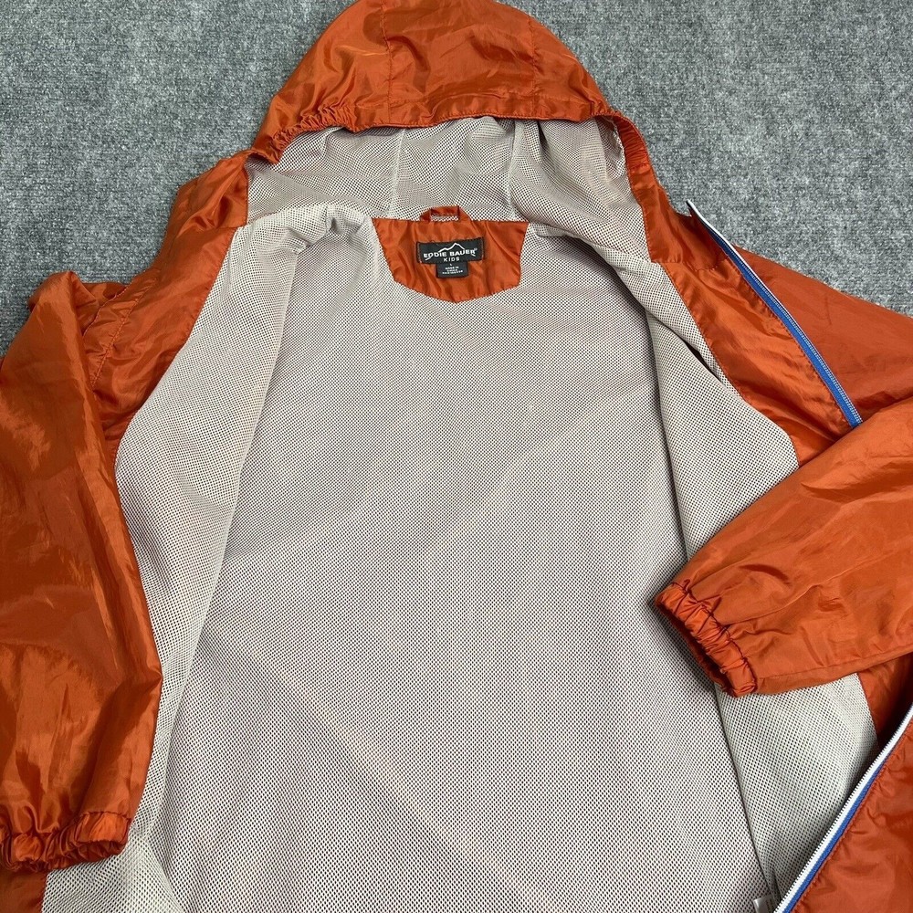 Eddie Bauer Jacket Windbreaker Unisex Kids Large Full Zip Pockets Hooded - Picture 4 of 9